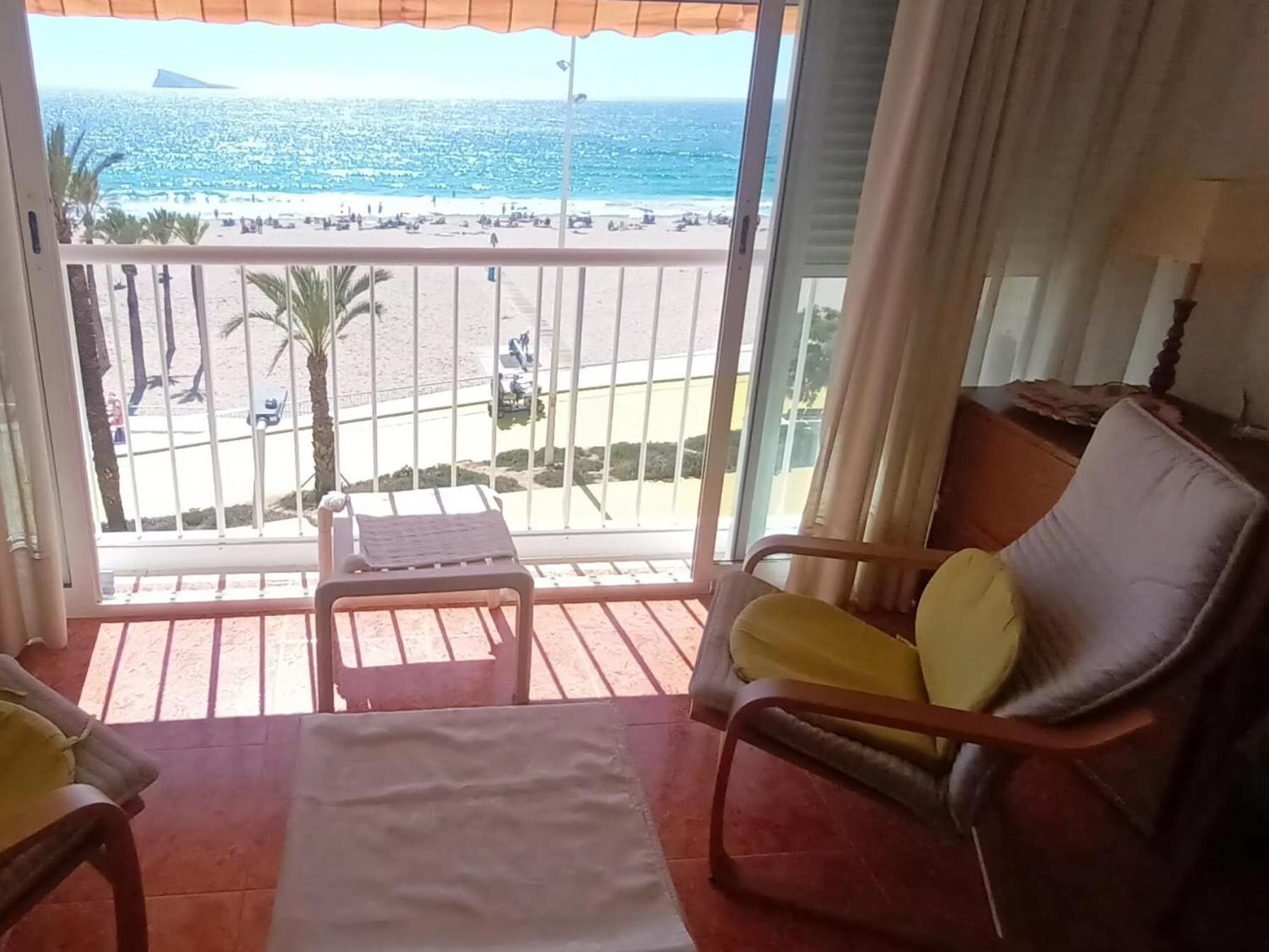 Apartamento Acapulco Luxe Piso 3 En 1A Linea Playa Poniente Benidorm Top Vistas Al Mar Espectaculares Y De Luxe Con Acceso A Piscina Y Garaje Privado Luaran gambar